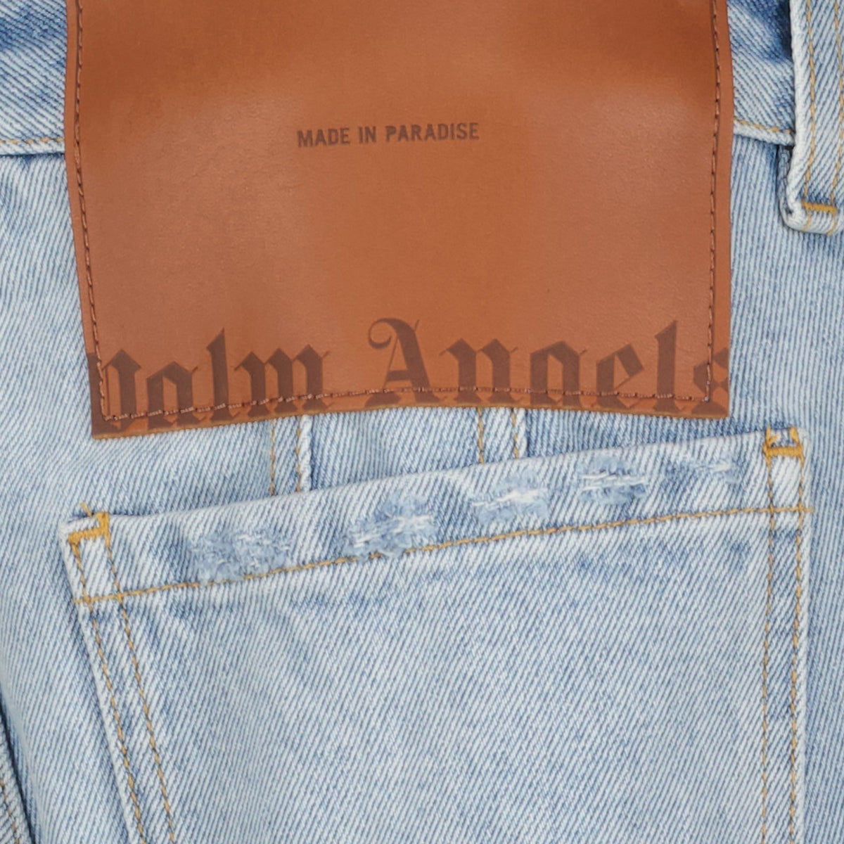 Distressed Flared Denim Jeans