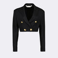 Cropped Double-Breasted Blazer