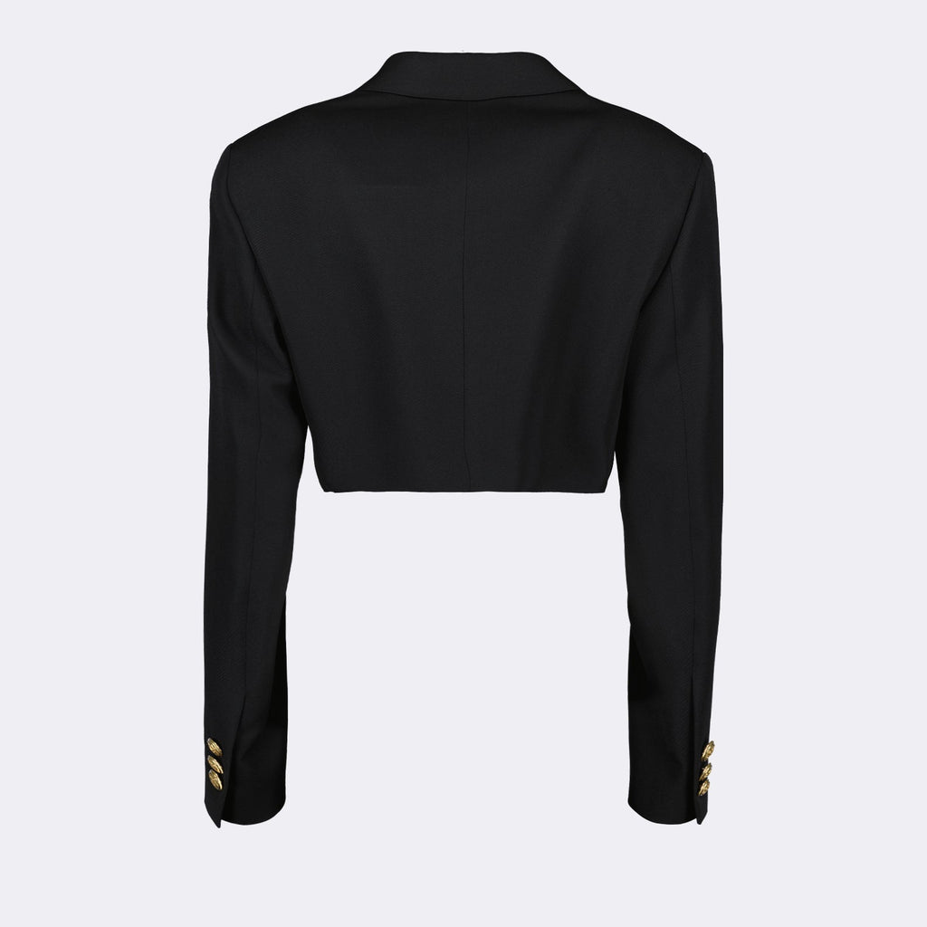 Cropped Double-Breasted Blazer