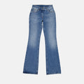 Vintage-Wash Flared Denim Jeans