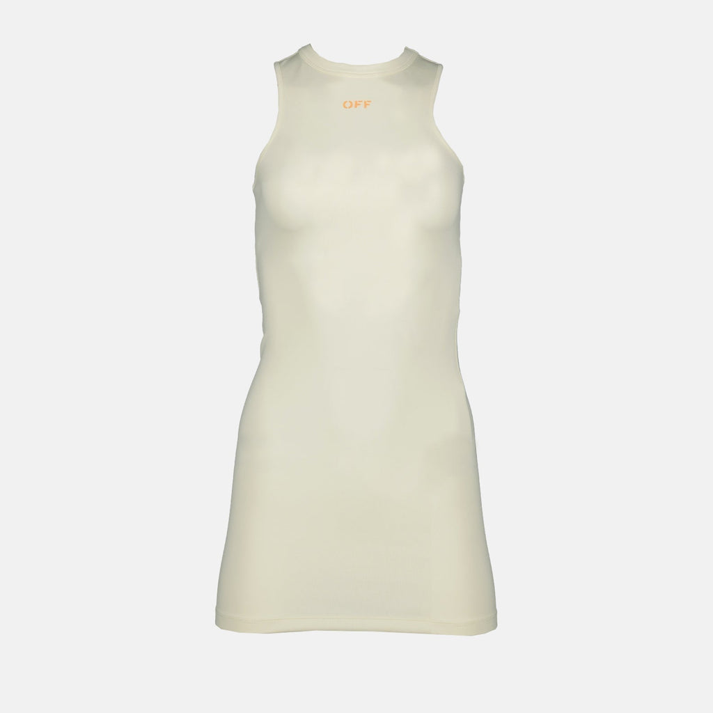 Sleeveless Logo Bodycon Mini Dress