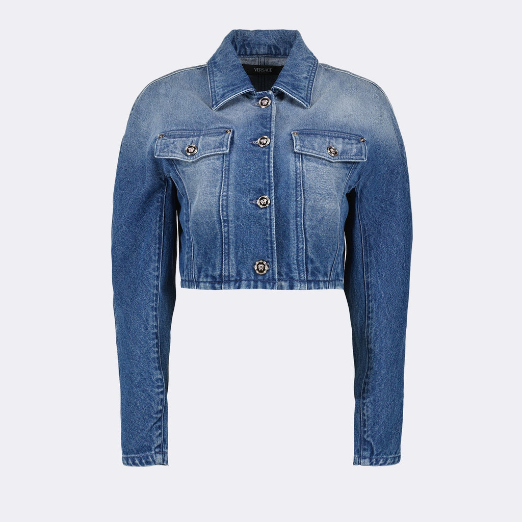 Medusa Button Denim Jacket