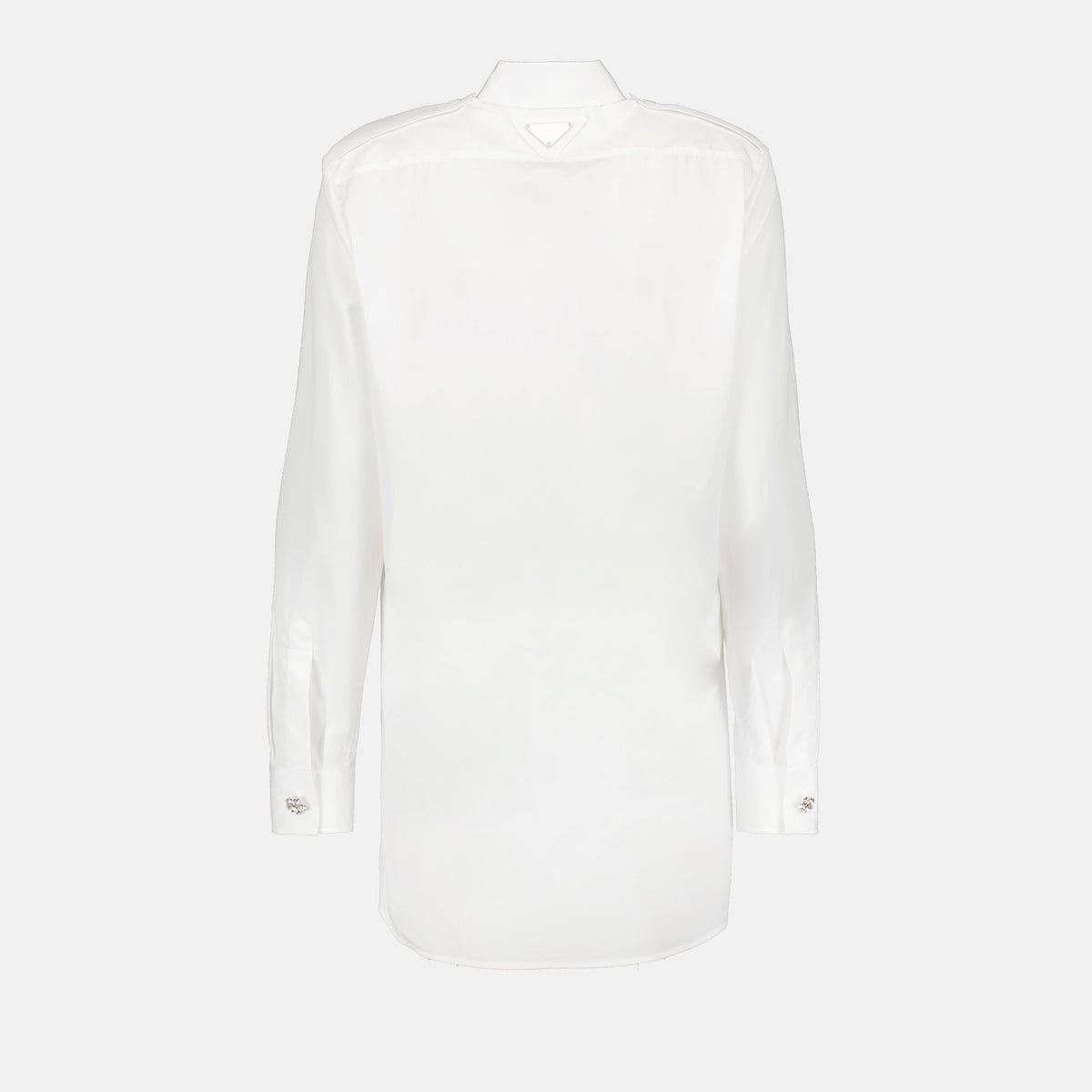White Utility Silk Shirt