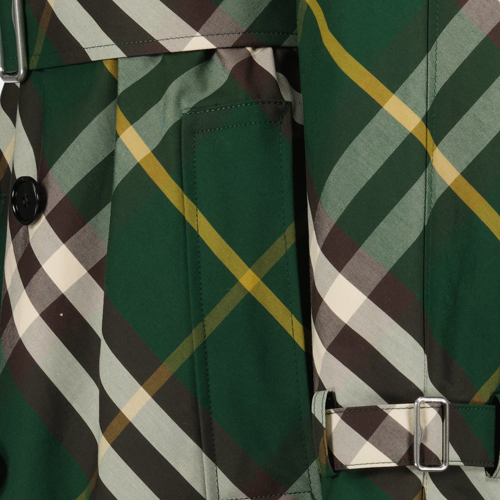 Checked Trench Coat