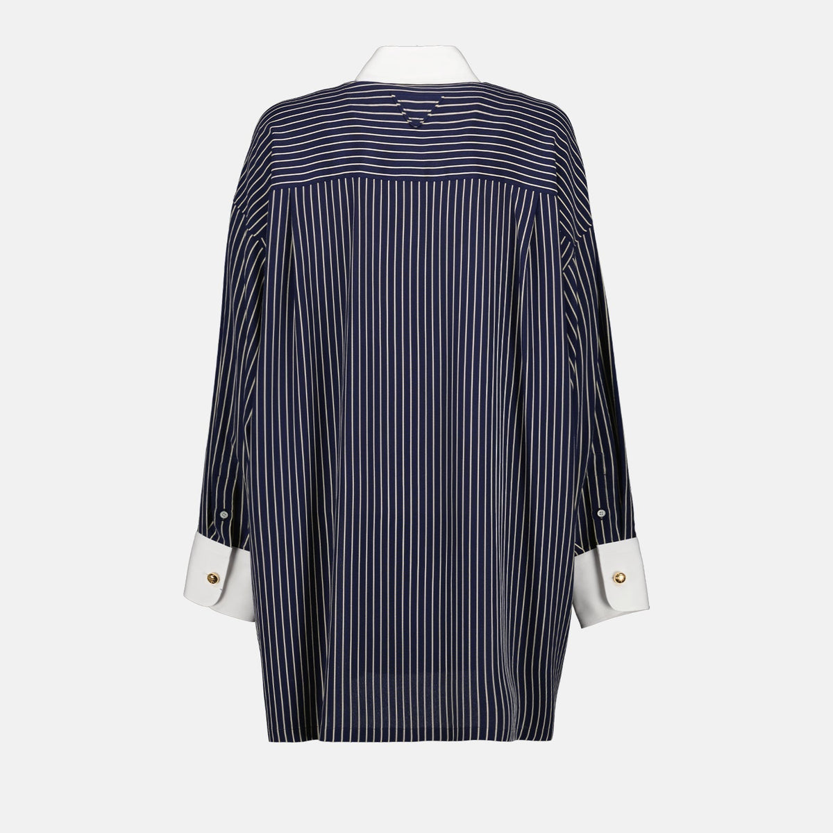Navy Striped Oversized Shirt