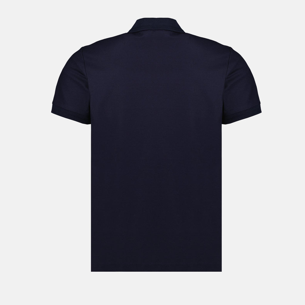 Navy Polo with Signature Check Placket