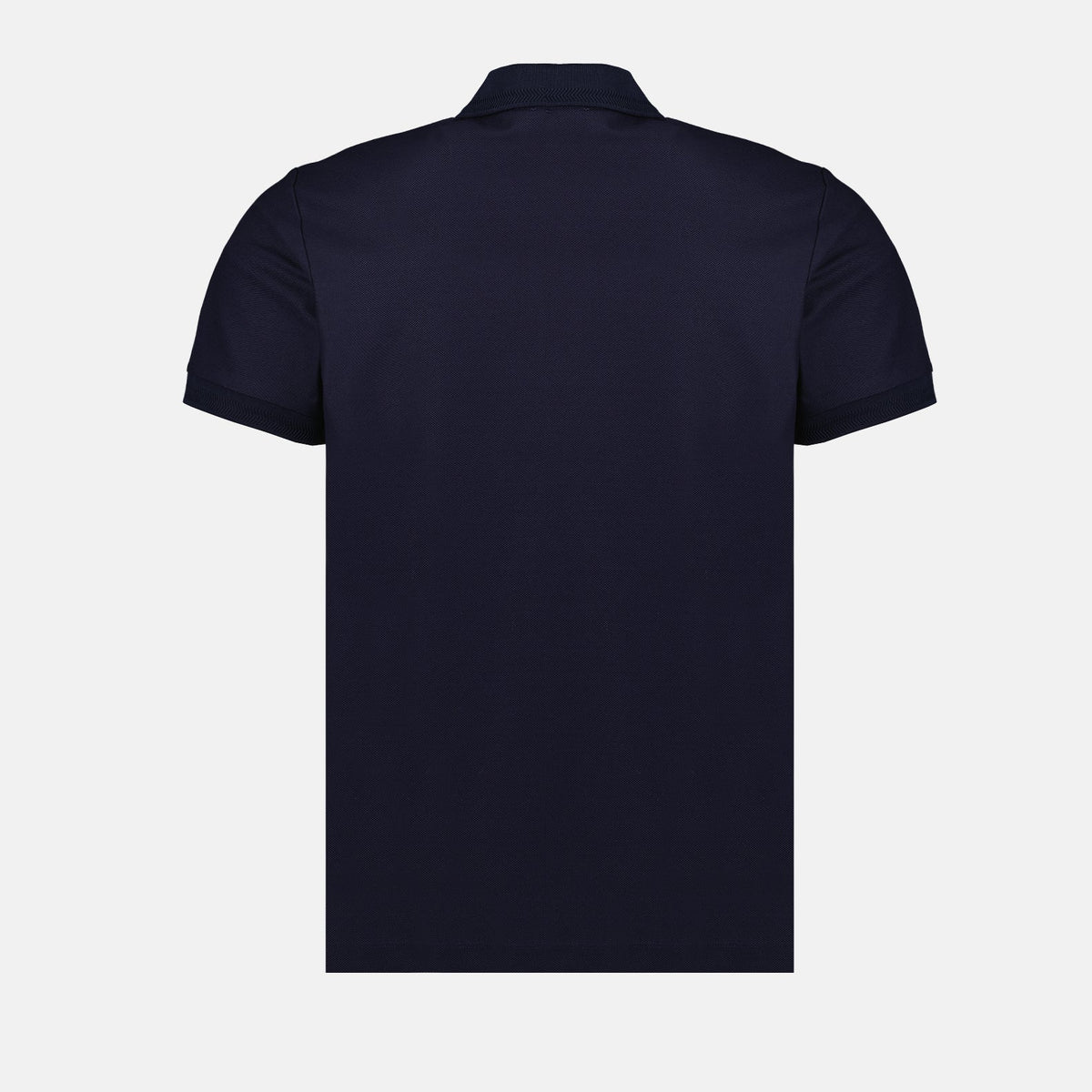 Navy Polo with Signature Check Placket