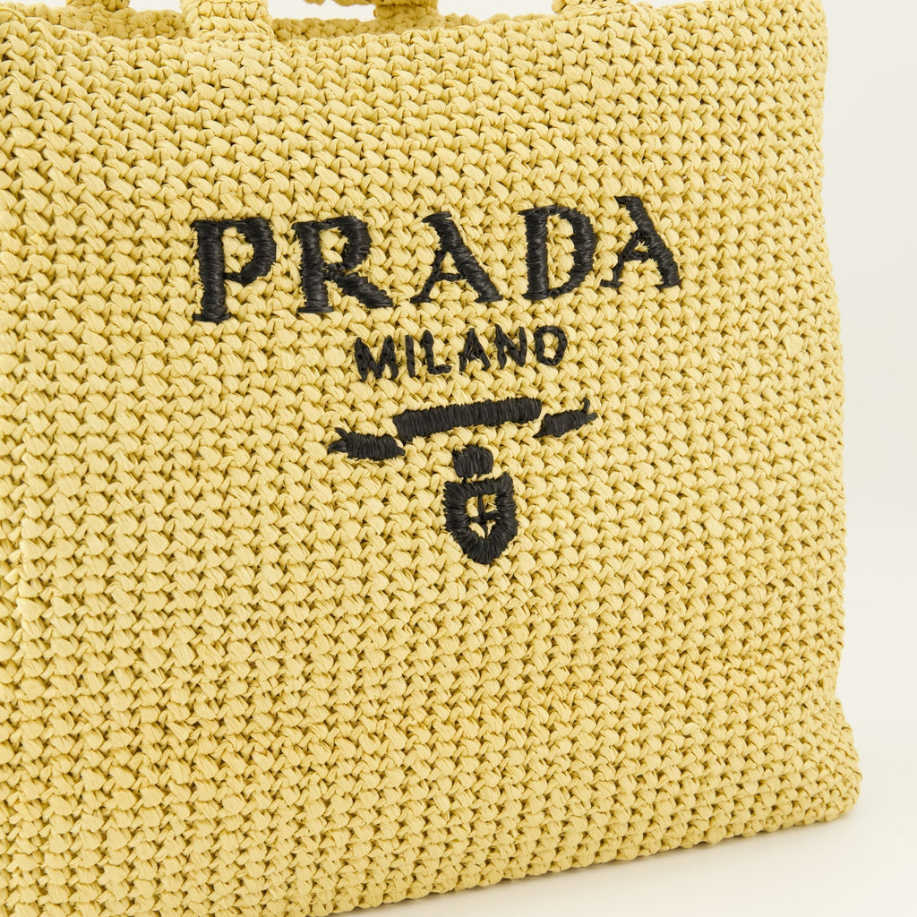Raffia Tote Bag (Yellow)
