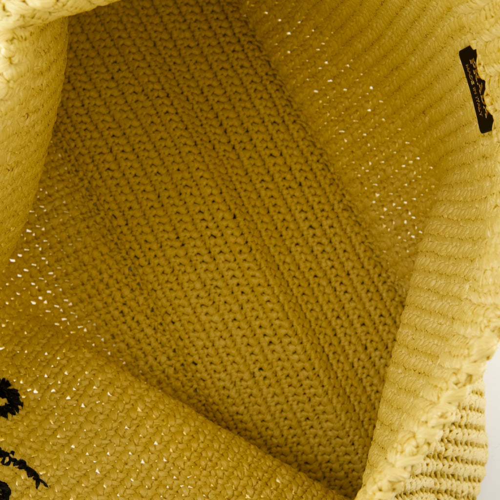 Raffia Tote Bag (Yellow)