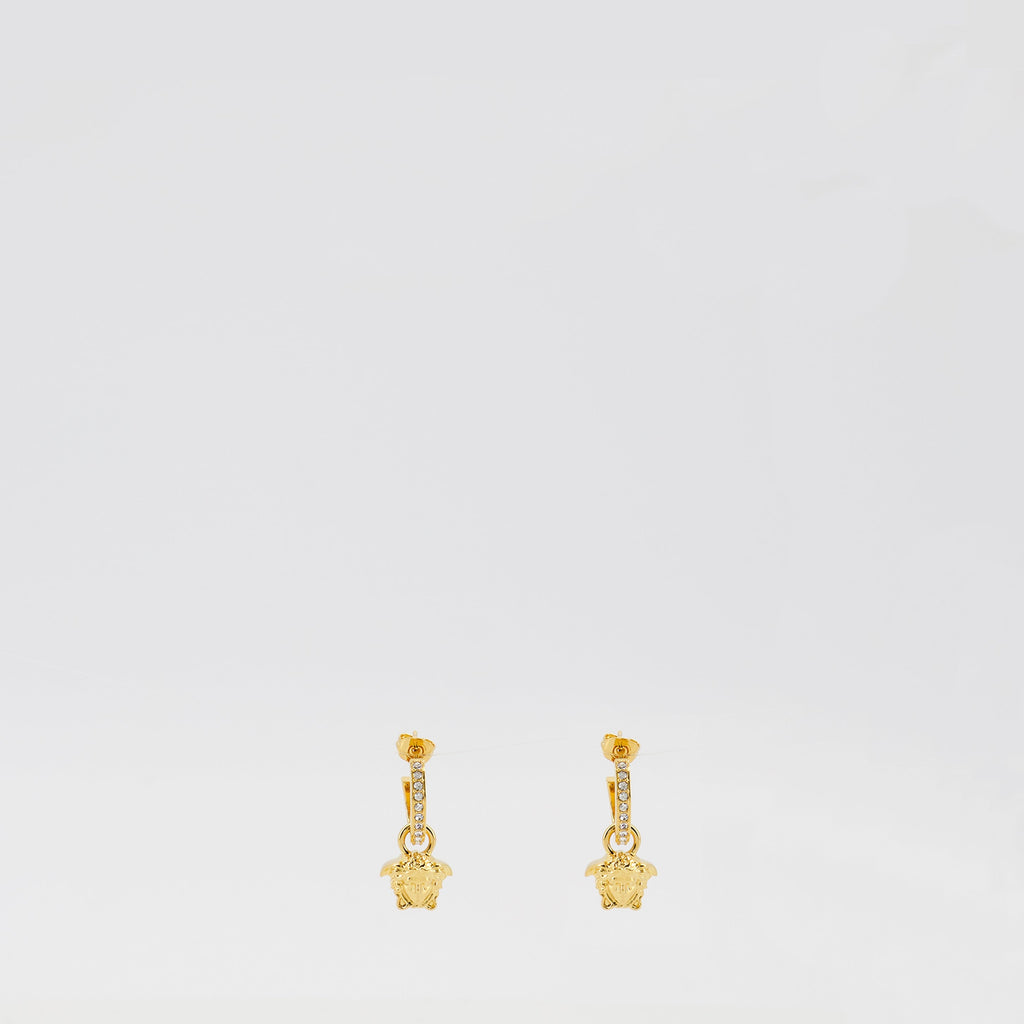 Medusa Drop Earrings with Crystal Bar