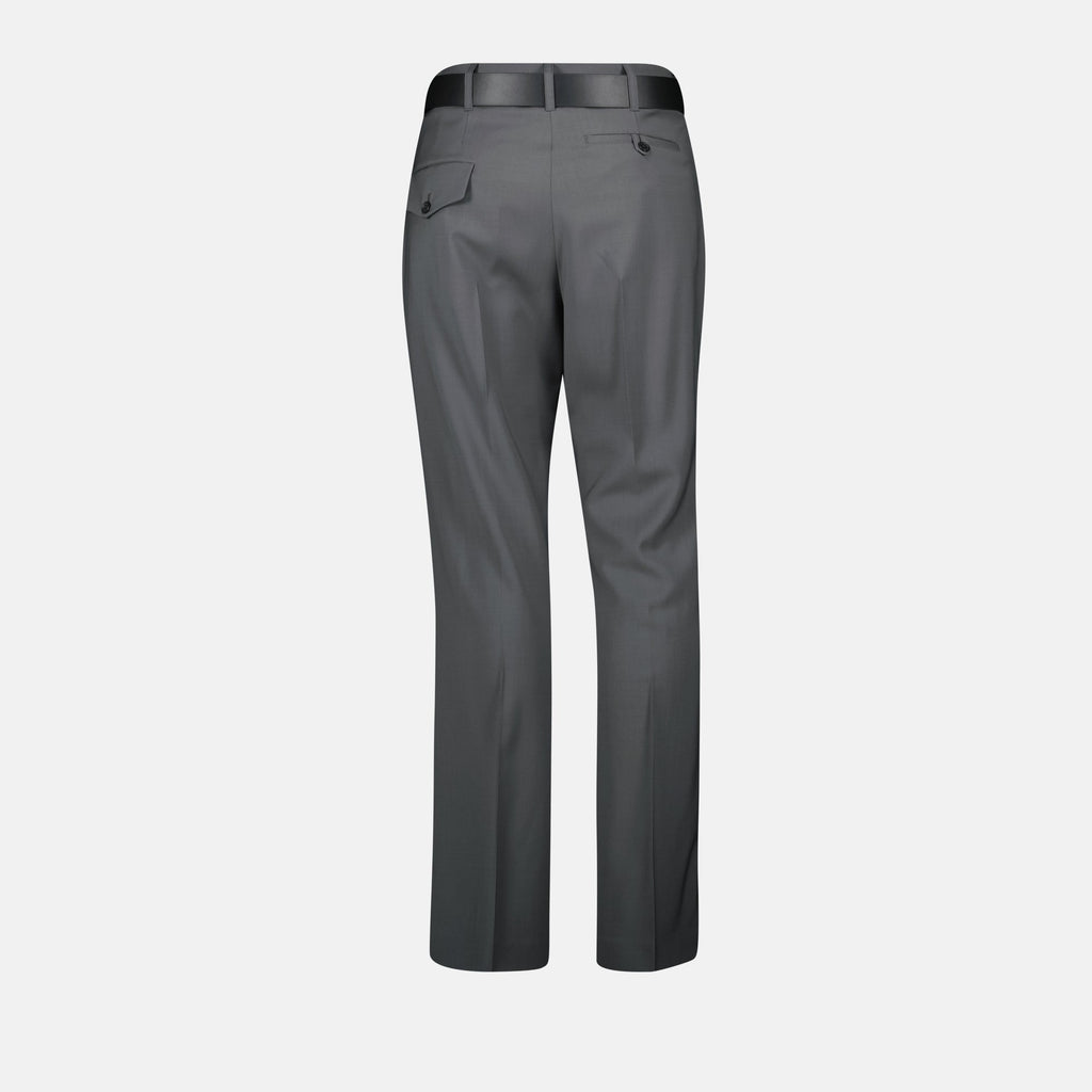 Tailored Straight-Leg Trousers with Belt