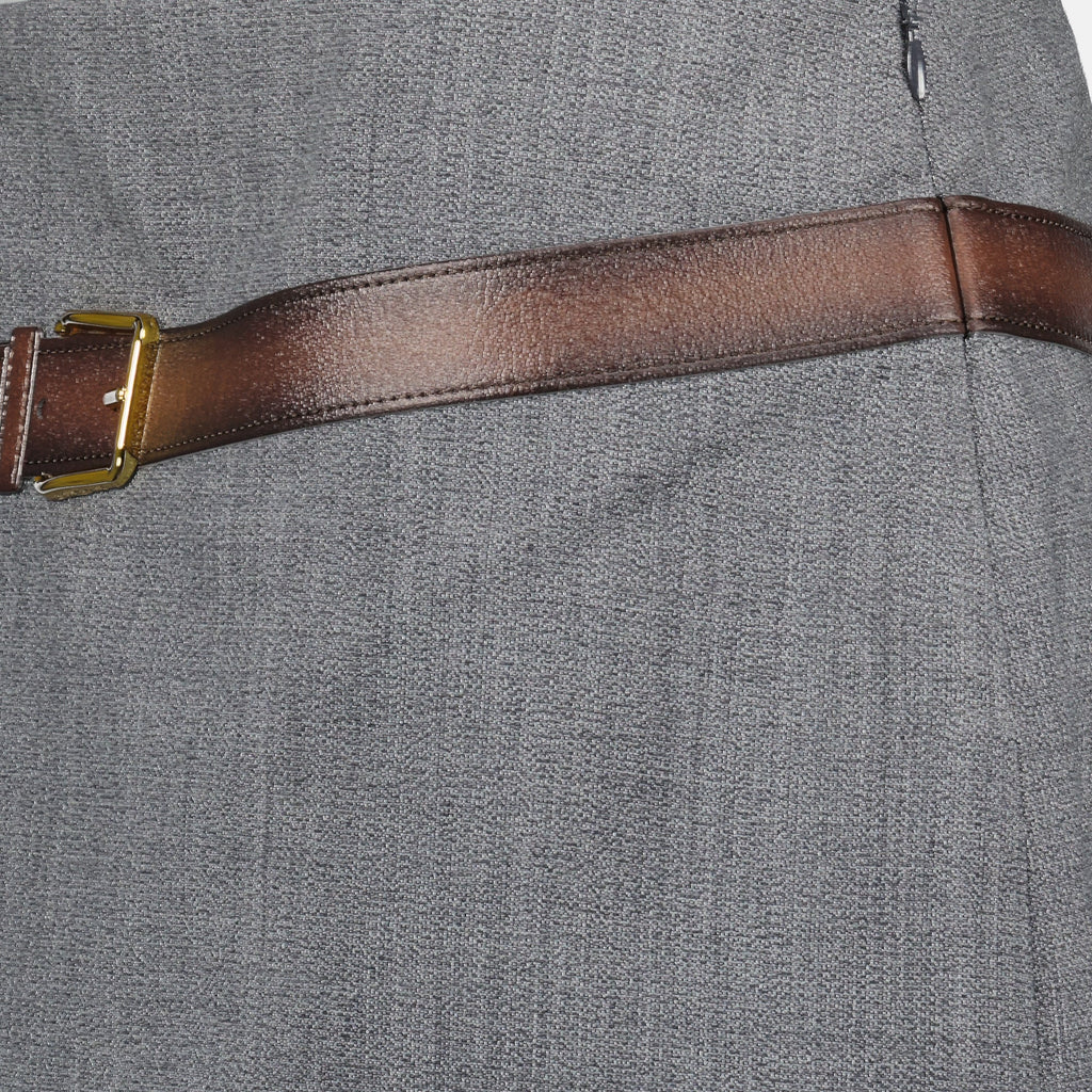 Mini skirt with belt