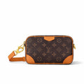Canvas Pochette / Slim Crossbody (Brown/Tan)
