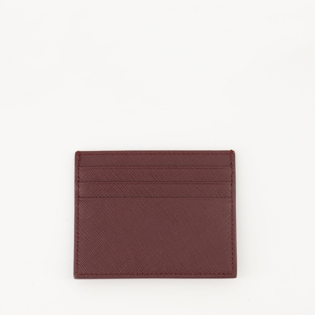 Saffiano Leather Card Holder – Burgundy