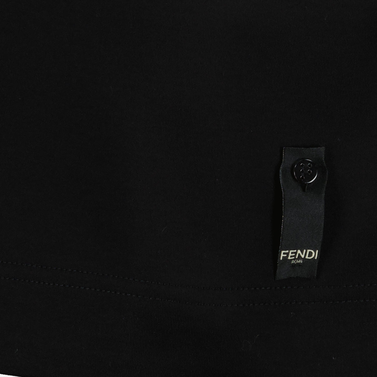 Black FF Logo Cotton T-Shirt