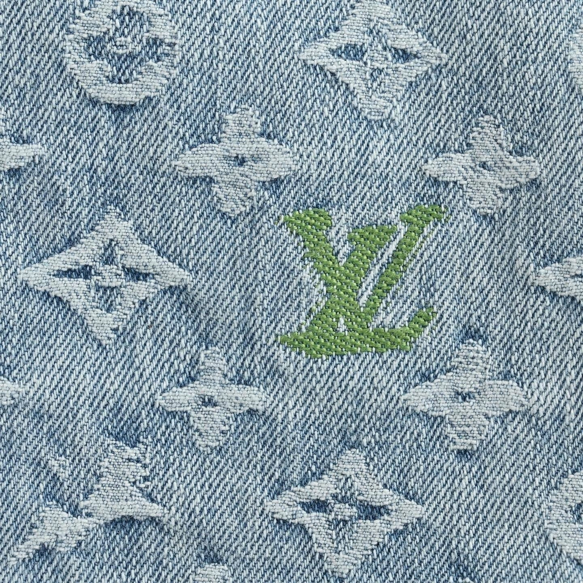 Monogram Denim Shirt – Light Blue Signature Jacquard