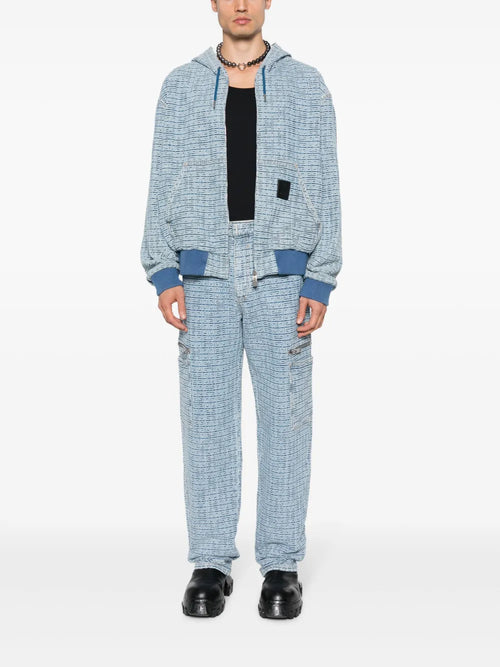 4G Denim Zip-Up Sweatshirt