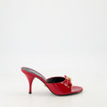 Red Patent Leather Mule Heels
