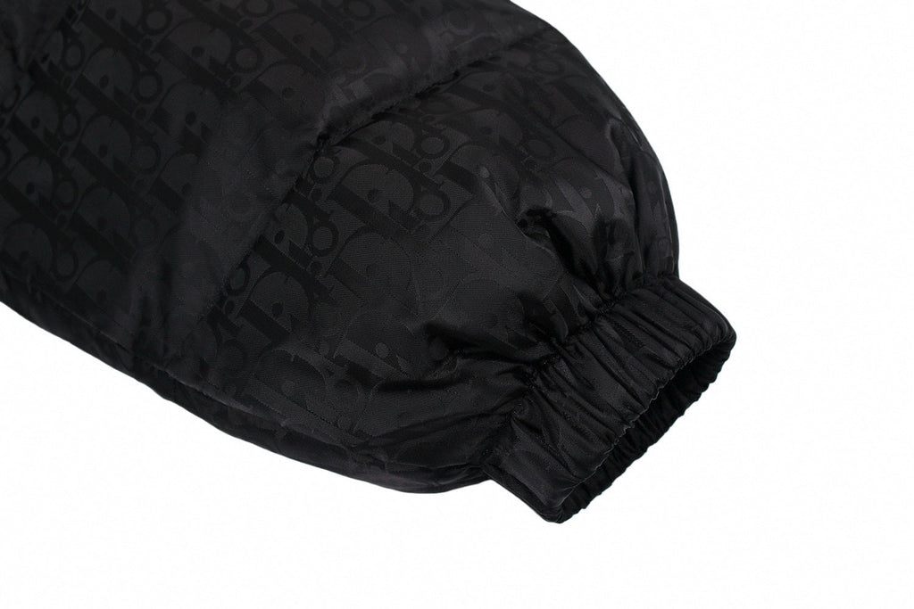 Oblique Quilted Down Jacket – Black
