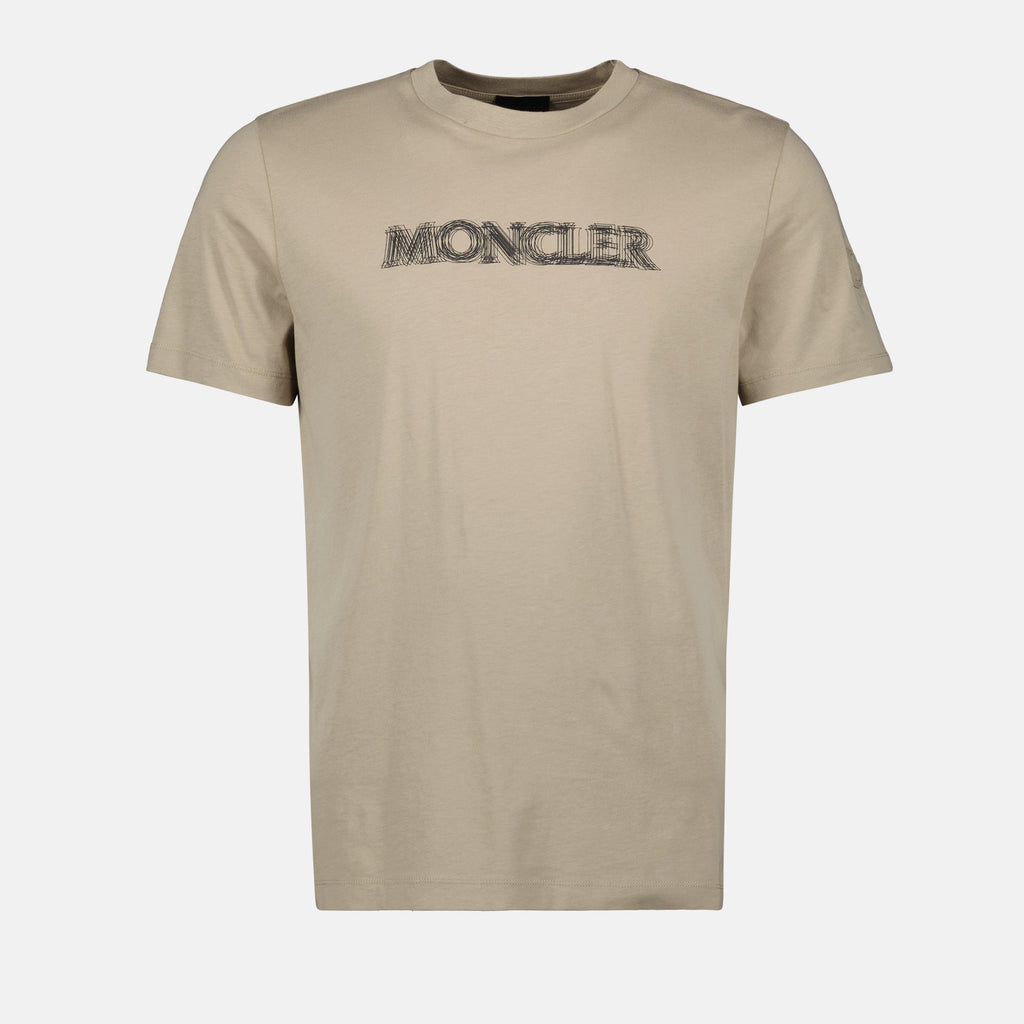 Beige Blurred Logo T-Shirt