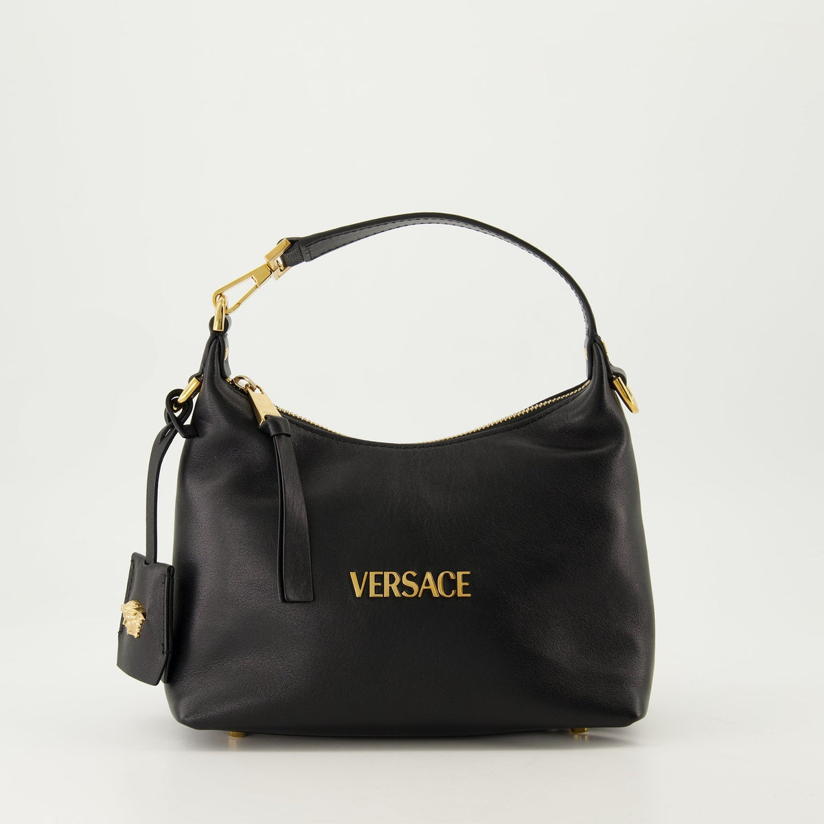 Logo Leather Hobo Bag