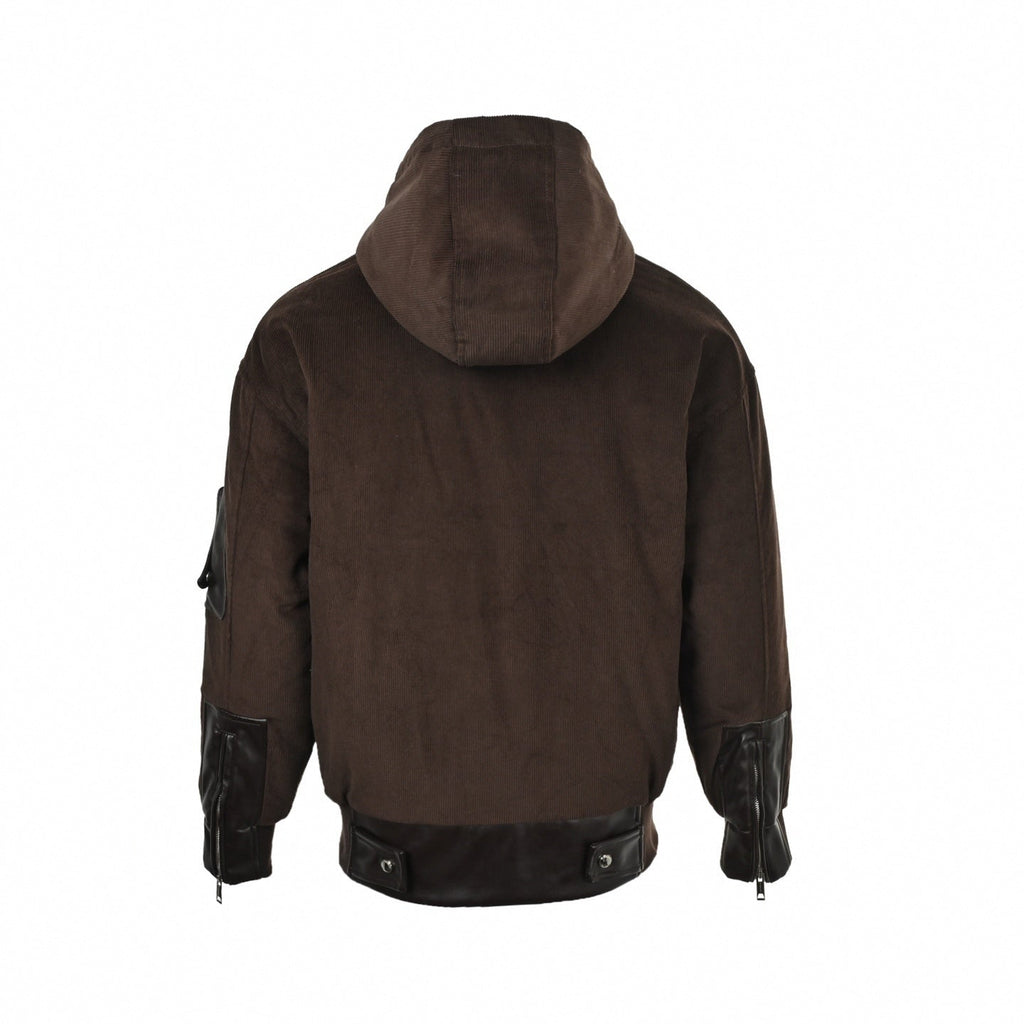 Embossed Equestrian Knight Panel Hooded Jacket