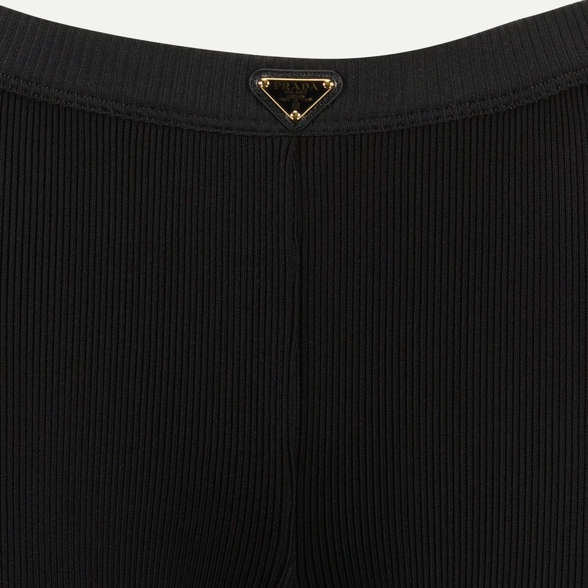 Ribbed Flared Knit Leggings