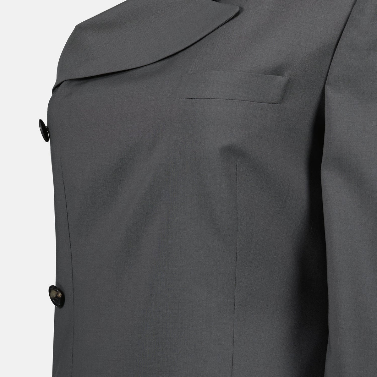 Asymmetric Double-Breasted Tailored Dress