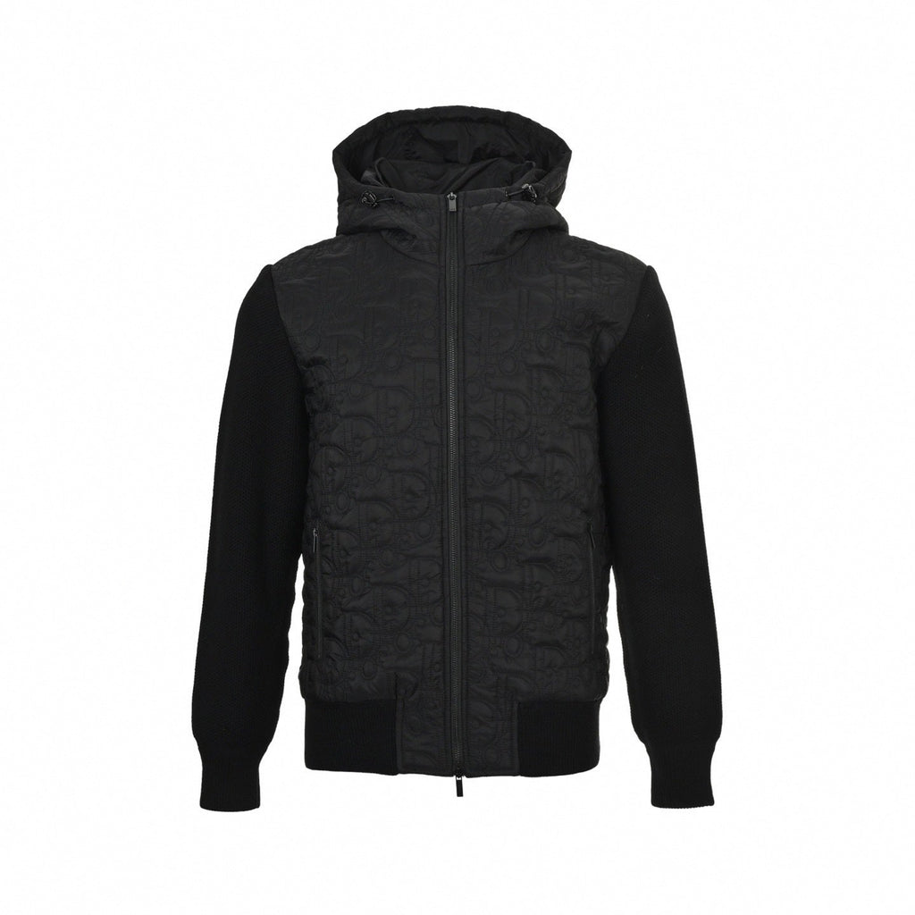 Oblique Quilted Hybrid Hoodie