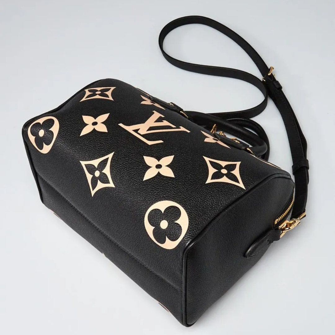 Louis Vuitton Speedy Bandoulière 25 Empreinte Bag Black