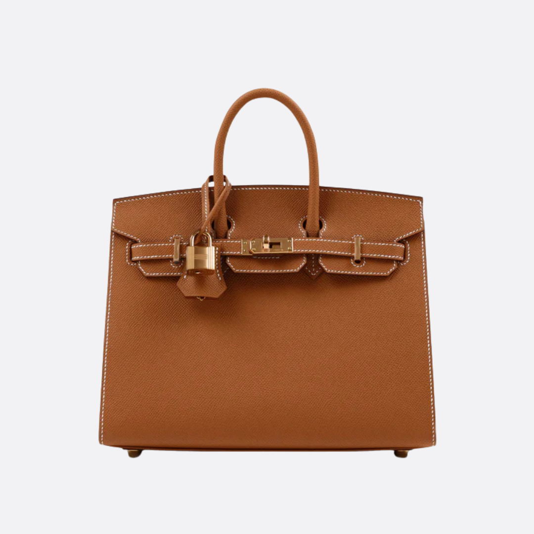Hermès Birkin 25 Hss Bag In Chalk / Dove Grey Togo Leather