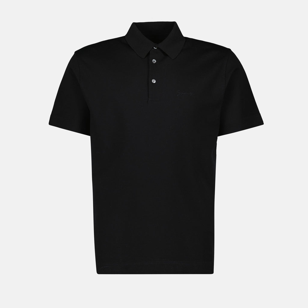 Givenchy Black Minimalist Polo Shirt with Signature Logo