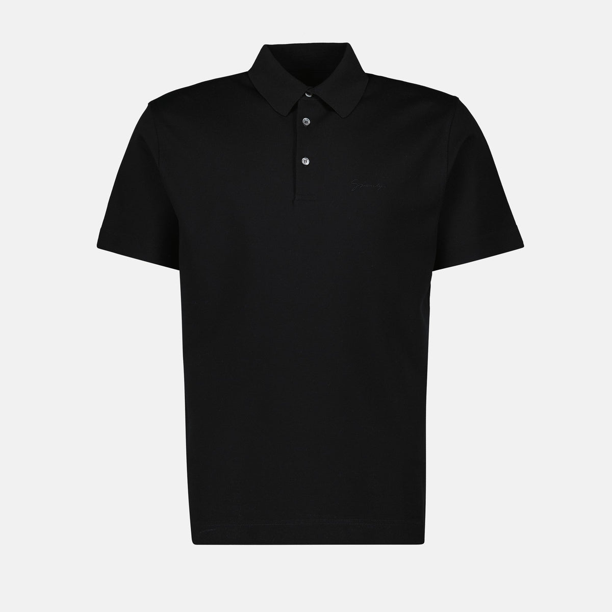 Givenchy Black Minimalist Polo Shirt with Signature Logo