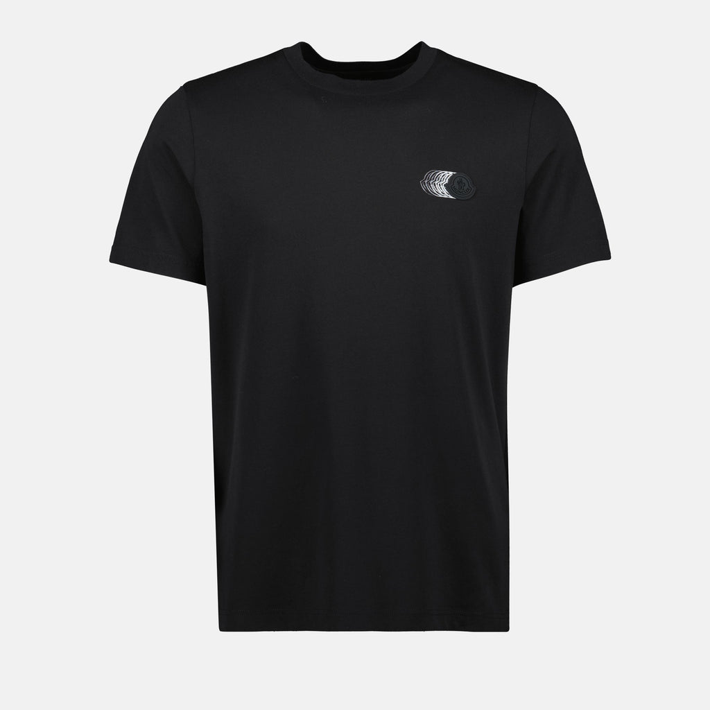 Black Faded Logo Print T-Shirt
