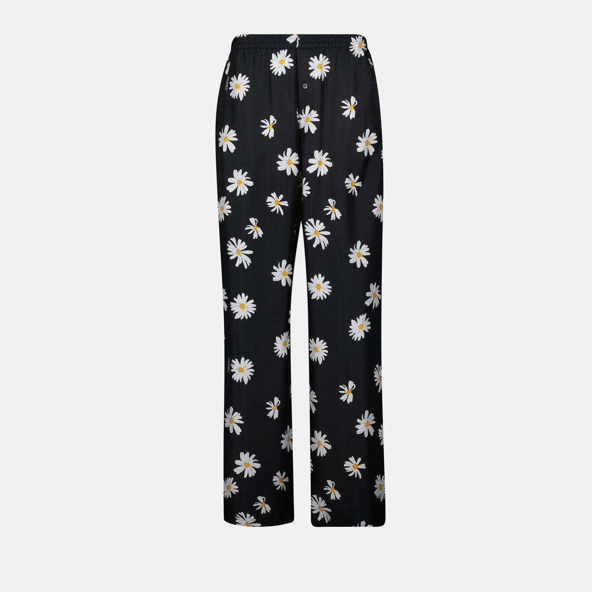 Daisy Print Wide-Leg Trousers