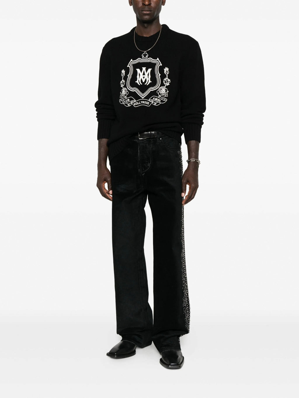Club Hollywood Crest-Print Cotton Sweatshirt