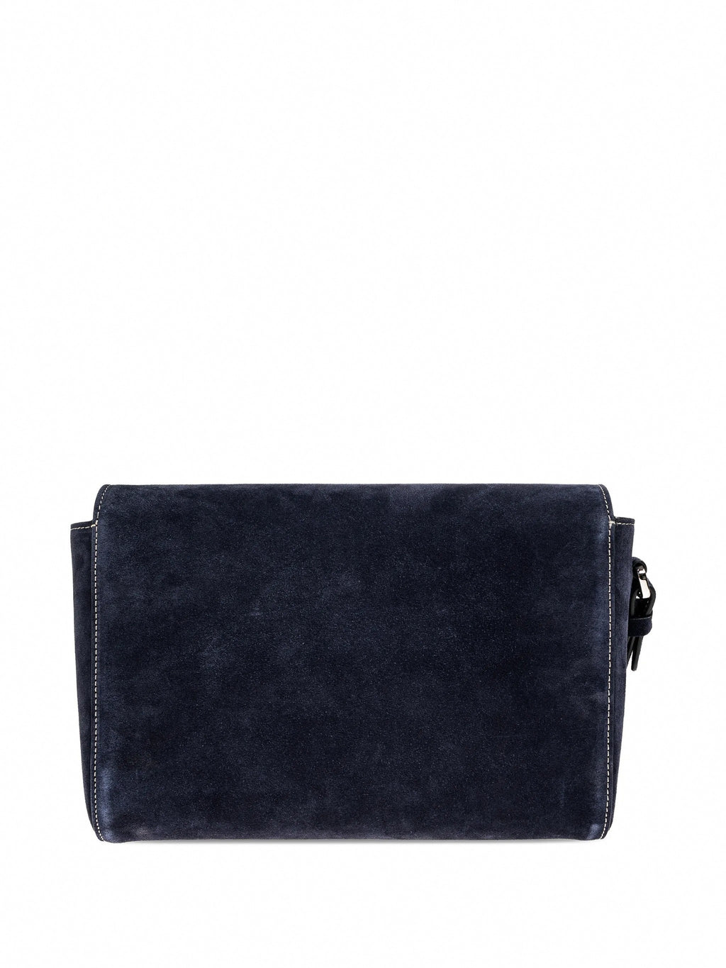 Suede Logo Clutch / Crossbody Bag (Navy)