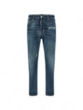 Stonewashed-Effect Straight-Leg Jeans