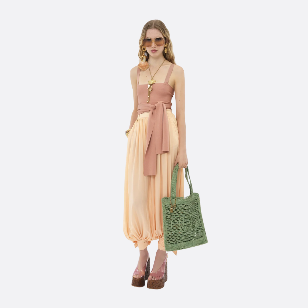 Chloé Summer Banana Bag Made Of Raffia