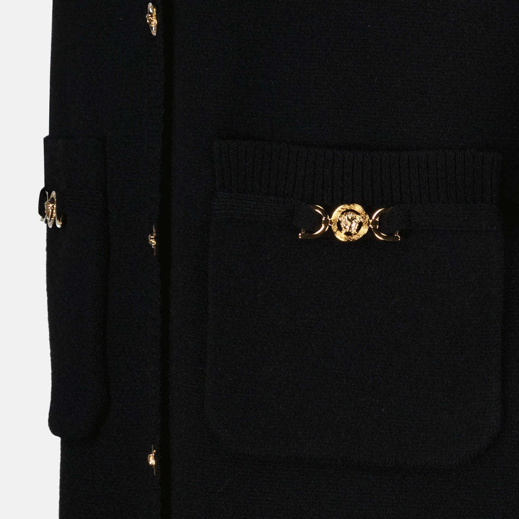 Medusa Button Knit Sleeveless Dress