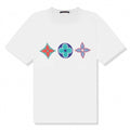 Monogram Printed Multi White T-Shirt