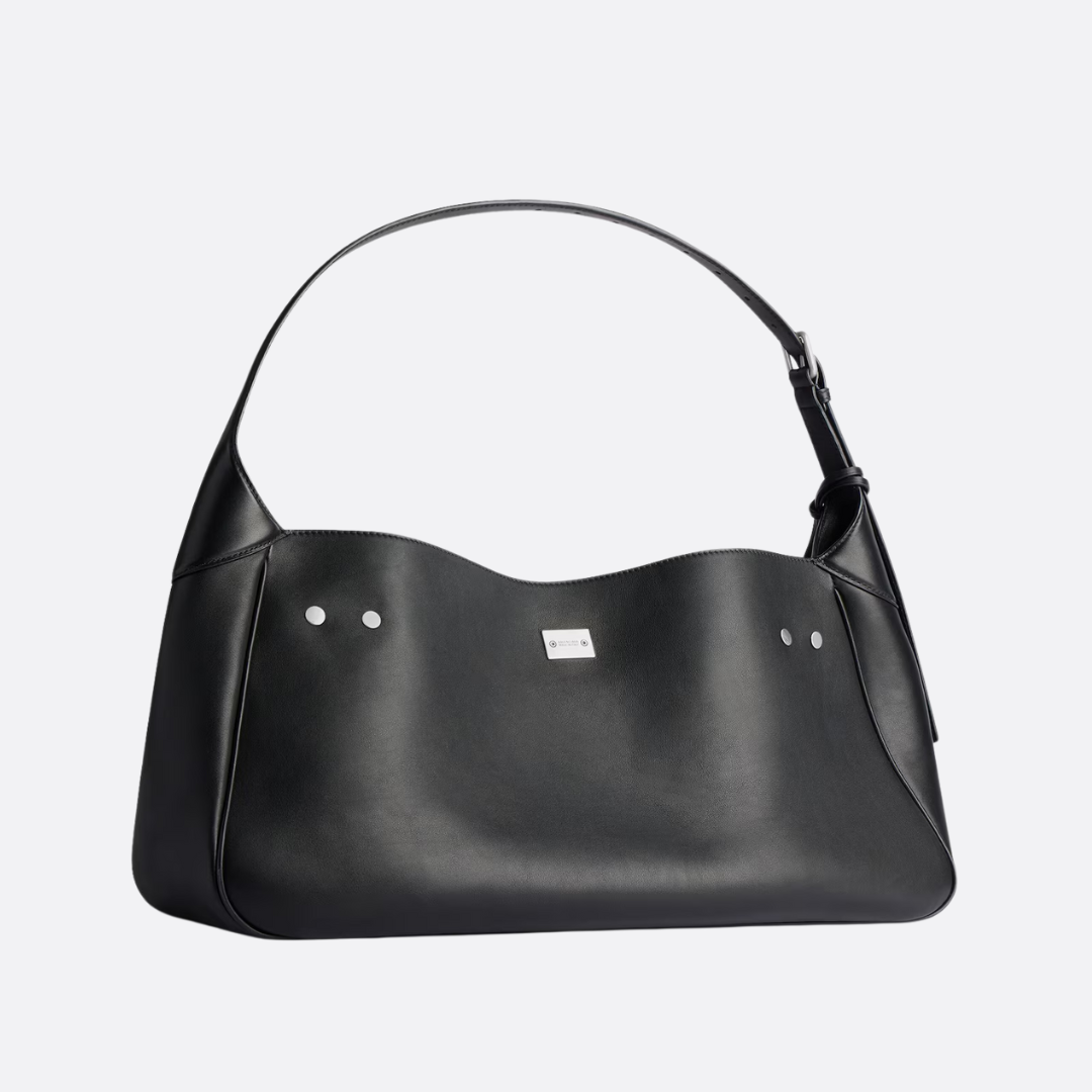 Balenciaga Bel Air Medium Shoulder Bag In Black Calf Leather
