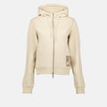 Check Detail Zip-Up Hoodie