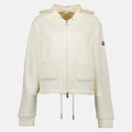 Ivory Knit Zip-Up Hoodie