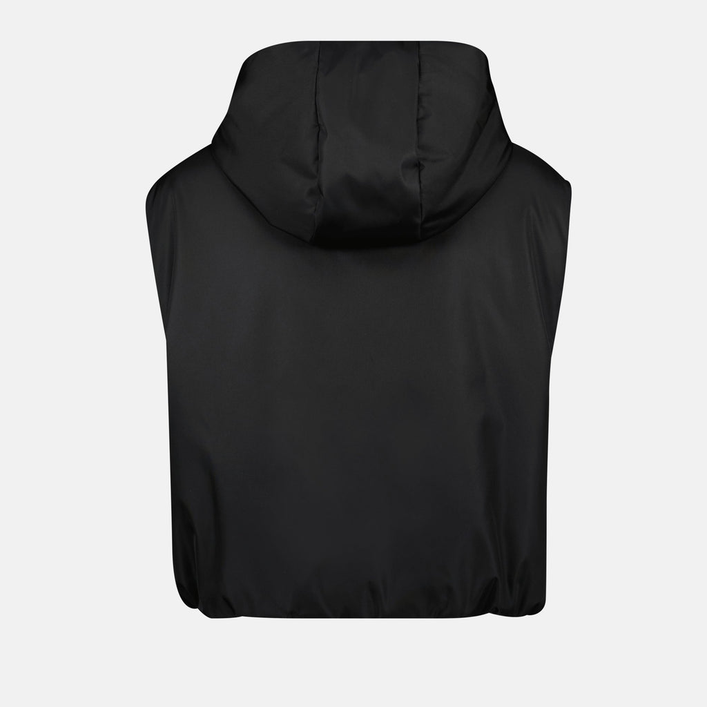 Hooded Nylon Zip Vest