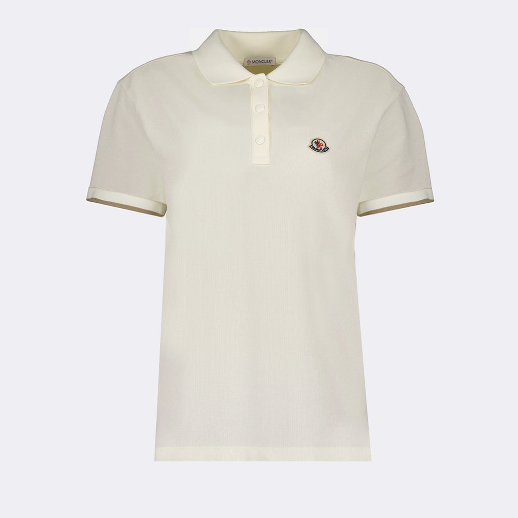 Women’s Cream Polo Shirt with Signature Logo