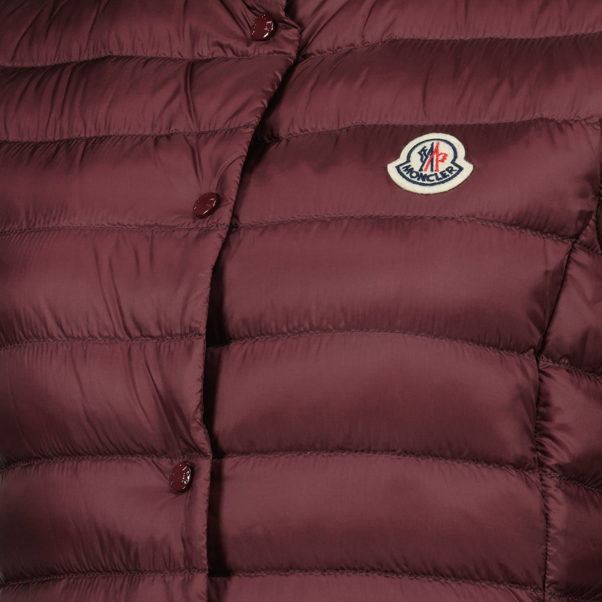 Burgundy Quilted Down Vest