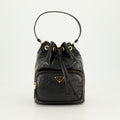 Patent Leather Bucket Bag (Black)
