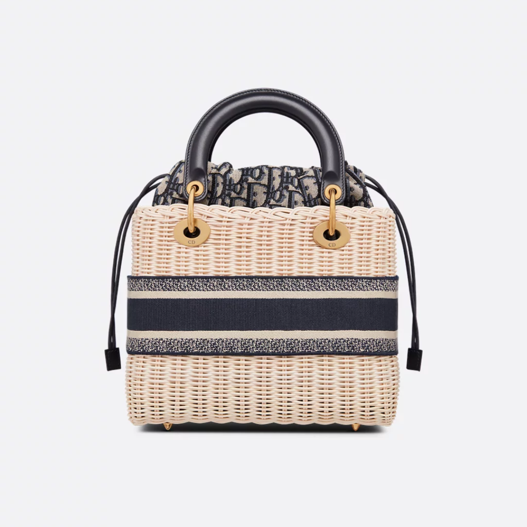 Dior Lady Dior Handbag Made Of Rattan