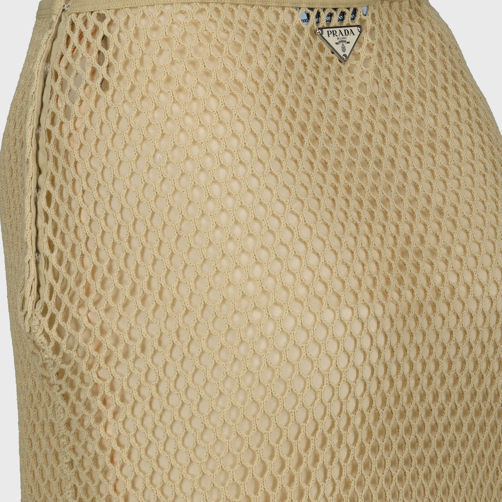 Cotton Mesh Skirt